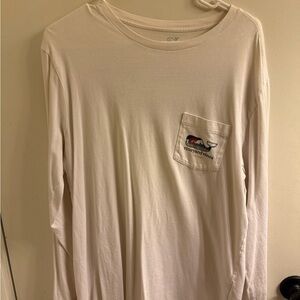 Vineyard Vines Men's Cream Long Sleeve Tee